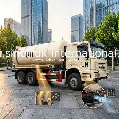 6×4 Drive Type Sewage Suction Truck With Pump With Hydraulic Control System