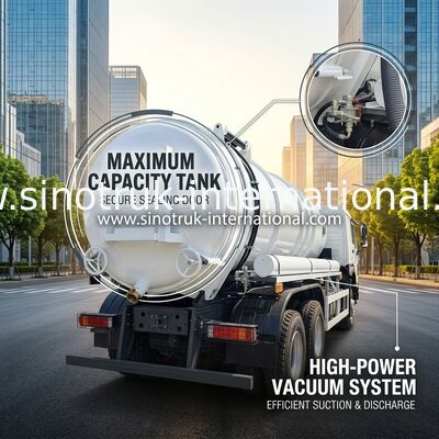 HOWO 6*4 16CBM 380HP নিকাশী পরিষ্কারের ট্রাক উচ্চ-ক্ষমতা পারফরম্যান্স দক্ষ মাল্টিফাংশনাল পরিষ্কার সমাধান পূরণ করে
