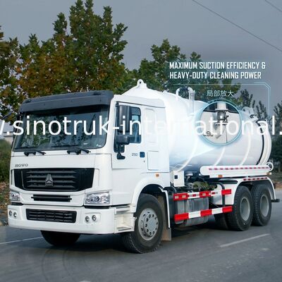 Vacuum Pump Sewage Suction Truck , Septic Vacuum Trucks With Euro 2  Emission Standard