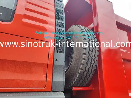 উচ্চ দক্ষতা 6x4 HOWO TX ট্যাপার ট্রাক ---- লাল শরীর, 400HP ইঞ্জিন, 20CBM কনটেইনার, 60 টন ভারী দায়িত্ব পরিবহন