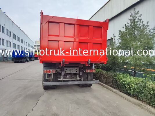 উচ্চ দক্ষতা 6x4 HOWO TX ট্যাপার ট্রাক ---- লাল শরীর, 400HP ইঞ্জিন, 20CBM কনটেইনার, 60 টন ভারী দায়িত্ব পরিবহন