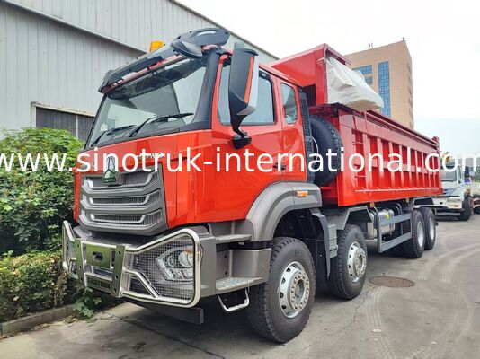 সুপার বিয়ারিং HOWO 8×4 রেড টিপার∙ 371HP শক্তিশালী শক্তি, 27CBM বড় ক্ষমতা, 80 ¢ 100T ভারী দায়িত্ব পরিবহন