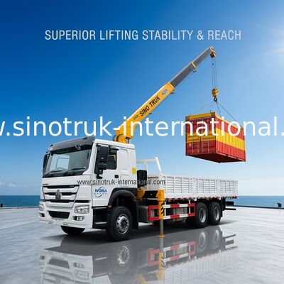 Small Truck Mounted Cranes 5-10 Tons HIAB , Knuckle Boom Crane Truck