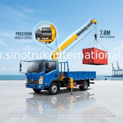 4X2 Euro2 Truck Mounted Hydraulic Crane 3.2 Tons XCMG For Municipal Constructional Engineering