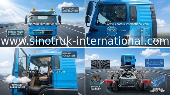 371HP SINOTRUK HOWO 6x4 ট্রাক্টর ট্রাক LHD প্রকার