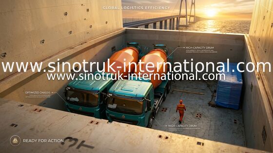নির্মাণ সাইট SINOTRUK HOWO A7 জন্য বড় ক্যাপাসিটি কংক্রিট মিক্সার ট্রাক