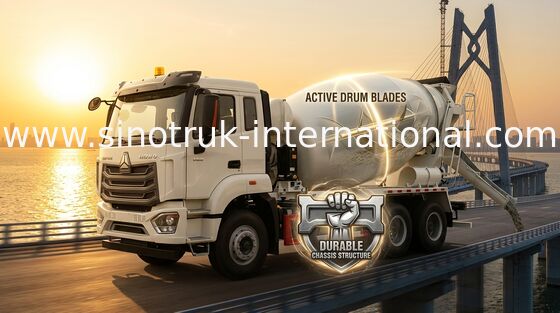 নতুন হাও কংক্রিট মিক্সার ট্রাক 16CBM 8 X 4 ইউরো 2 400Hp নির্মাণ