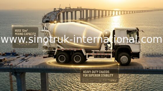 10-20CBM SINOTRUK HOWO কংক্রিট মিক্সার ট্রাক 6 X 4 ইউরো 2 340Hp নির্মাণ