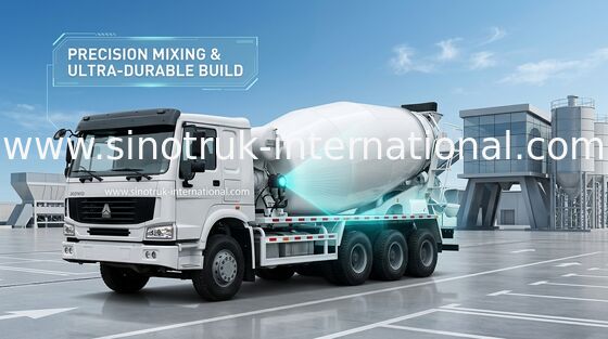 কংক্রিট মিক্সার ট্রাক SINOTRUK HOWO 12CBM ইউরো ২90 এইচপি 6X4 RHD ZZ5257GJBM4048W