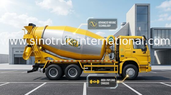 কংক্রিট মিক্সার ট্রাক SINOTRUK HOWO 12CBM Euro2 371 এইচপি 6 এক্স 4 এলএইচডি ZZ5257GJBN4048W
