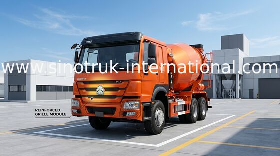 102km/H SINOTRUK HOWO কংক্রিট মিক্সার ট্রাক 371HP 10CBM LHD 6x4
