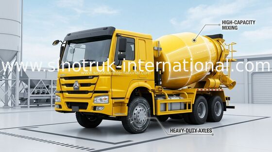কংক্রিট মিক্সার ট্রাক SINOTRUK HOWO 12CBM Euro2 336 এইচপি 6X4 LHD ZZ5257GJBN4048W