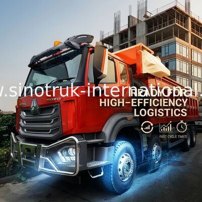 সুপার বিয়ারিং HOWO 8×4 রেড টিপার∙ 371HP শক্তিশালী শক্তি, 27CBM বড় ক্ষমতা, 80 ¢ 100T ভারী দায়িত্ব পরিবহন