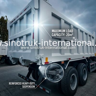 SINOTRUK HOWO 400HP টিপার ডাম্প ট্রাক নির্মাণের জন্য A7 সামরিক বাম্পার সতর্কতা আলো