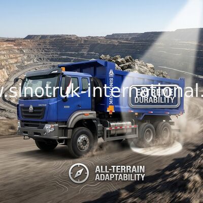 সিনোট্রুক হাও ট্যাপার ডাম্প ট্রাক Nx 6 × 4 Rhd 10 Wheels H77L কেবিন ইউরো 2