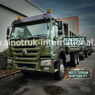 SINOTRUK HOWO 400HP গ্রিন টিপার ডাম্প ট্রাক RHD 6×4 12চাকা উচ্চ অশ্বশক্তি
