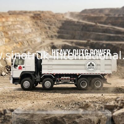 SINOTRUK HOWO মাইনিং ট্যাপার ডাম্প ট্রাক 12Wheels 400Hp 8 × 4 U টাইপ