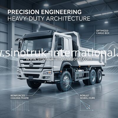 SINOTRUK HOWO 6x4 400HP U টাইপ সাদা ডাম্প ট্রাক RHD ব্যবহার করে খনির জন্য
