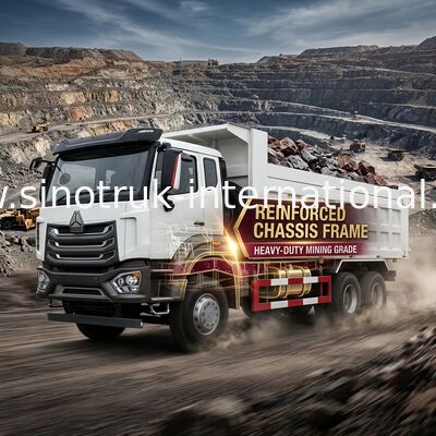 Sinotruk HOWO 8X4 ডাম্প ট্রাক 380hp 12 চাকার সাদা H77L ZZ3317V386JB1R