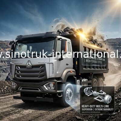 SINOTRUK HOWO N7 ক্যাব টিপার ডাম্প ট্রাক LHD 6X4 400HP ডায়মন্ড সিলভার
