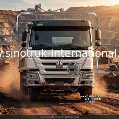 SINOTRUK HOWO টিপার ডাম্প ট্রাক 6×4 400HP 20CBM হোয়াইট LHD 10 চাকার