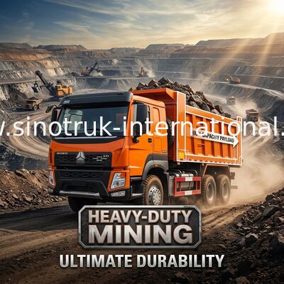সিনোট্রাক অরেঞ্জ হাওও 371HP 6x4 টিপার ডাম্প ট্রাক 30T লোড হচ্ছে