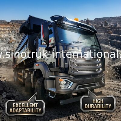 LHD 8×4 10wheels HOWO টিপার ডাম্প ট্রাক উচ্চ হর্সপাওয়ার 371HP