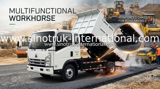 Sinotruk Howo 8 টন লাইট ডিউটি ​​ডাম্প ট্রাক মিডল লিফটিং 4×2 Rhd
