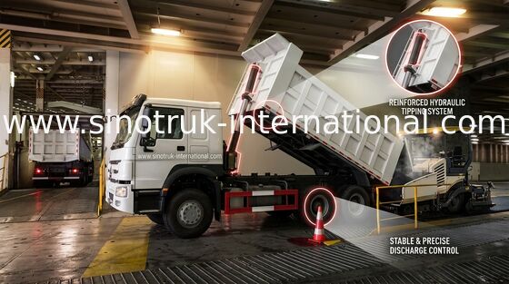 266HP LHD SINOTRUK HOWO 6x4 ডাম্প ট্রাক ZZ3257M4147W