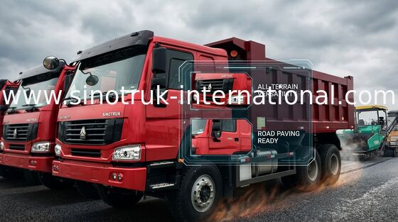 HOWO Dump Truck 10 Wheels 371HP LHD 10 - 25 CBM 30 - 40tons For Mining Industry