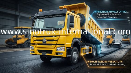নির্মাণ খনির জন্য Sinotruk Howo 6x4 ডাম্প ট্রাক ব্যবহার করে