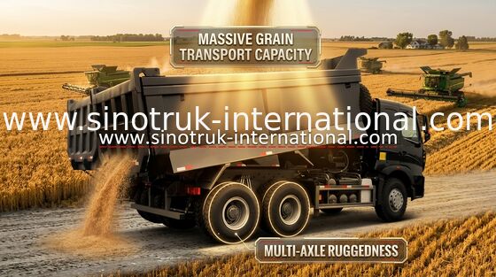 Sinotruk Howo Dump Truck 20CBM 371HP 6X4 LHD 30 - 40 Tons Heavy Dump Truck