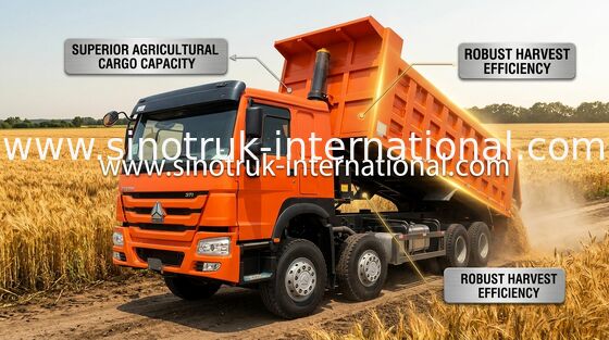 টিপার ট্রাক সিনট্রুক হাও 371HP 12 চাকা এলএইচডি 31 টন 20-30CBM ZZ3317N3567W