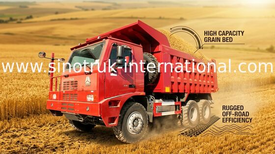 উচ্চ লোড ক্যাপাসিটি SINOTRUK কয়লা খনি ডাম্প ট্রাক SGS সঙ্গে 70 টন
