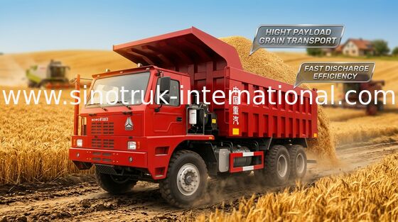 SINOTRUK HOWO70 মাইনিং ডাম্প ট্রাক এলএইচডি 10Wheels 371 এইচপি 70 টন ZZ5707S3840AJ