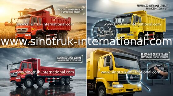 SINOTRUK গোল্ডেন প্রিন্স টিপ্পর ডাম্প ট্রাক 6X4 336 এইচপি এলএইচডি 25-30টন জেডস 3251 এন 3641W