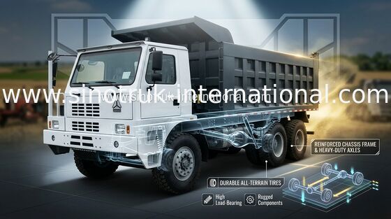SINOTRUK HOWO70 মাইনিং টিপ্পর ডাম্প ট্রাক আরএইচডি 6X4 371 এইচপি 70tons ZZ5707S3840AJ