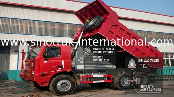 WD615.47 371 এইচপি ইঞ্জিন দিয়ে পেশাগত SINOTRUK HOWO ডাম্প ট্রাক
