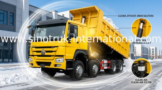 SINOTRUK HOWO ডাম্প ট্রাক 371 এইচপি 12 ওয়াভেল এলএইচডি 31 টন 20-30 সিবিএম জেড 3২3317 এন 3267W