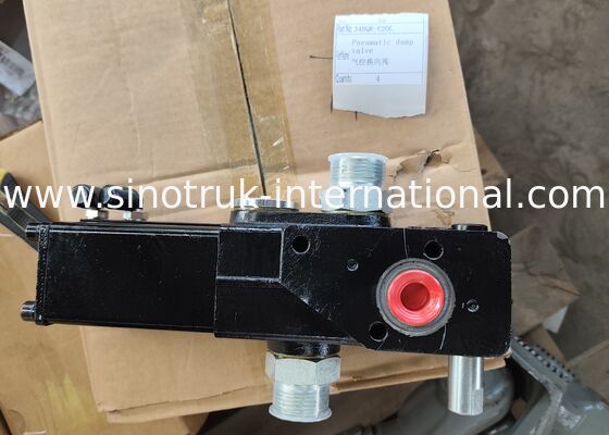 Black Pneumatic directional control valve part number 34BQK-E20L designed for dump truck