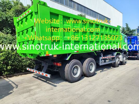 হেভি ডিউটি ​​HOWO TX 8X4 টিপার ট্রাক 400HP ডাবল 16T রিয়ার এক্সেল ডাবল 9.5T ফ্রন্ট এক্সেল