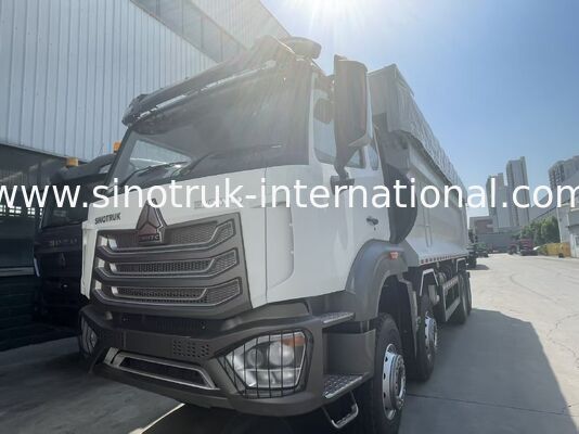 HOWO-NX ডাম্প ট্রাক 380HP উইচাই ইঞ্জিন, বৈদ্যুতিক টারপলিন, এবং ভারী-শুল্ক ম্যাঙ্গানিজ ইস্পাত কার্গো বক্স