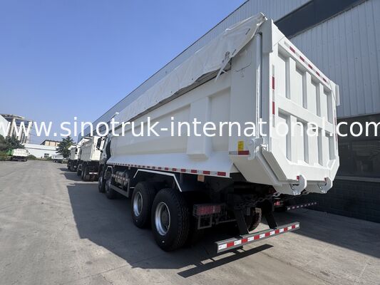 SINOTRUK HOWO এনএক্স ক্যাব ট্যাপার ডাম্প ট্রাক 380HP 6X4 একটি টারপোলিন সহ একটি সতর্কতা আলো