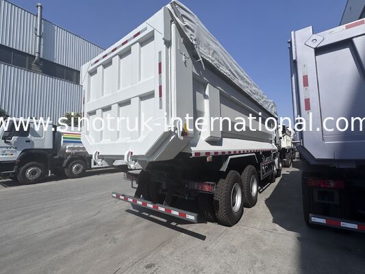 SINOTRUK HOWO এনএক্স ক্যাব ট্যাপার ডাম্প ট্রাক 380HP 6X4 একটি টারপোলিন সহ একটি সতর্কতা আলো