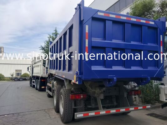 HOWO-NX ডাম্প ট্রাক 371HP সিনোট্রুক ইঞ্জিন, বৈদ্যুতিক টারপুলিন, এবং ভারী দায়িত্ব ম্যাঙ্গানিজ ইস্পাত কার্গো বক্স সহ