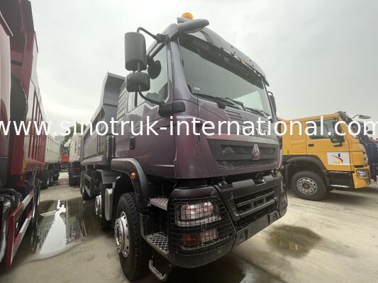 ভারী দায়িত্ব HOWO TX 8X4 টিপার ট্রাক 400HP ডাবল 16T পিছন অক্ষ ডাবল 9.5T গ্রে