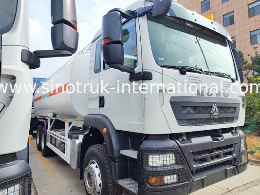 হোয়াইট HOWO TX 6x4 জ্বালানি পরিবহন ট্রাক 336HP 500.000 25CBM জ্বালানি ট্যাংক, স্থিতিশীল পরিবহন কর্মক্ষমতা