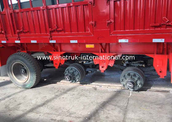 পরিবহন কন্টেইনার বাল্ক পণ্যসম্ভার জন্য SINOTRUK ফ্ল্যাট বিছানা সেমি ট্রেলার ট্রাক