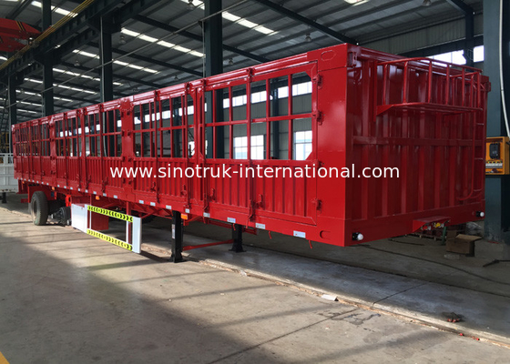 পরিবহন কন্টেইনার বাল্ক পণ্যসম্ভার জন্য SINOTRUK ফ্ল্যাট বিছানা সেমি ট্রেলার ট্রাক