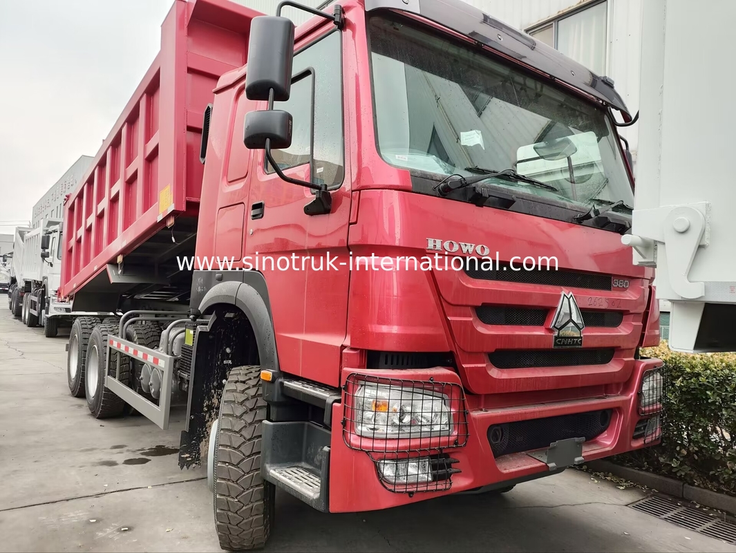 সিনোট্রাক হাও টিপার ডাম্প ট্রাক 380 এইচপি 6 × 4 20CBM বক্স 10 চাকা ক্র্যাশিং এঙ্গেল লোহা